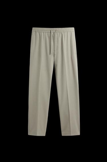 COMFORT FIT JOGGER WAIST TROUSERS - Apple green by Zara - Image 0