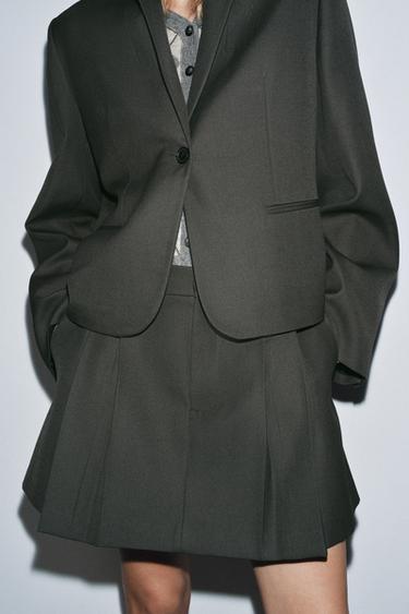 ZW COLLECTION STRAIGHT BLAZER - Khaki by Zara - Image 7