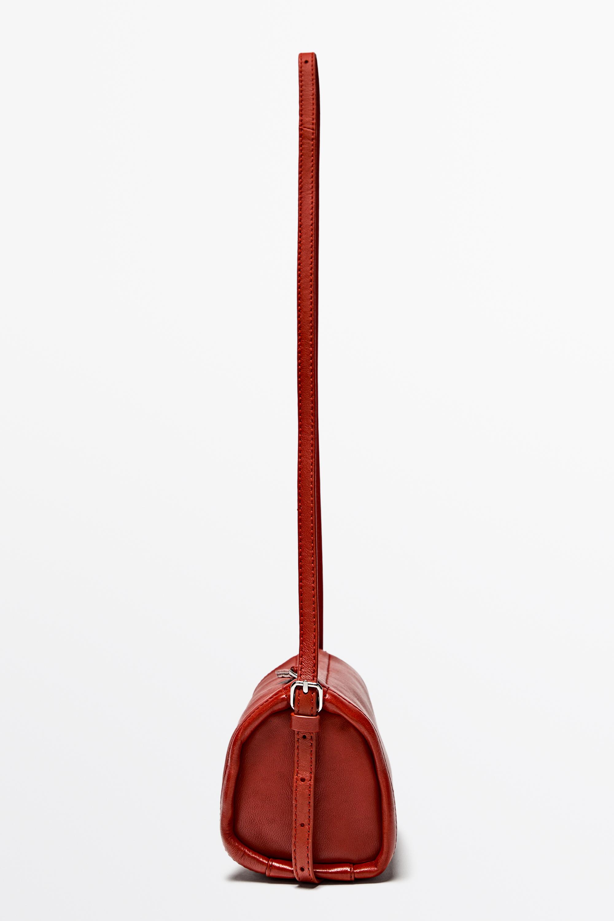Nappa leather crossbody bag - Red / Coral | ZARA United States