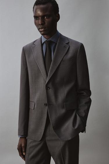 VESTE DE COSTUME STRUCTURÉE - Marron de Zara - Image 5