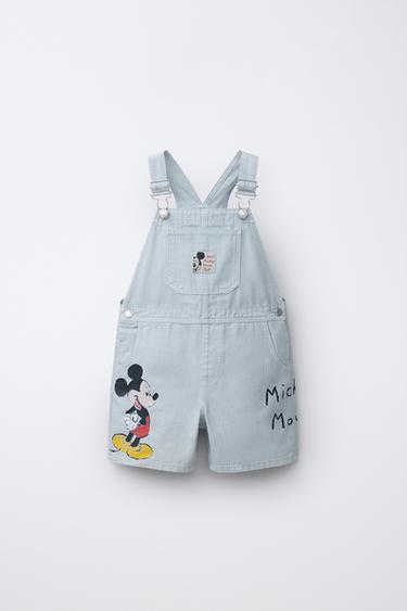КОРОТКИЙ КОМБИНЕЗОН ИЗ ХЛОПКА В ПОЛОСКУ MICKEY MOUSE © DISNEY — ГОЛУБОЙ от Zara