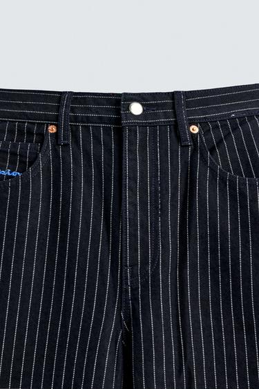 CHAMPION ® X ZARA STRIPED BAGGY FIT JEANS - Blue by Zara