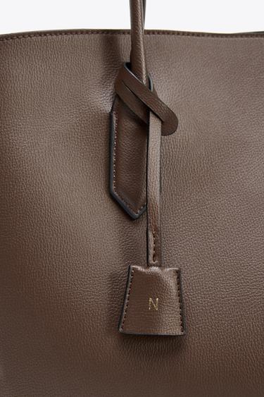 SHOULDER SHOPPER - Chocolate by Zara - Image 8