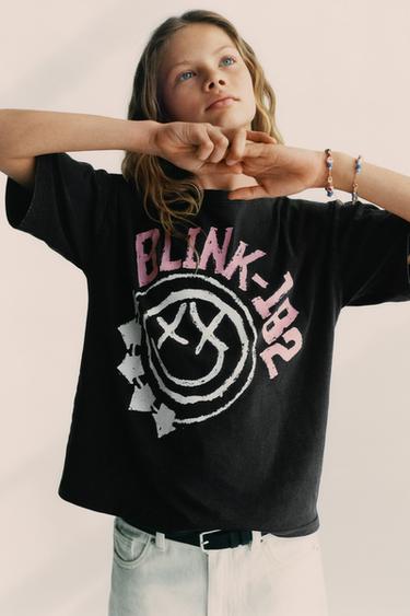 CAMISETA ESTAMPADA BLINK 182 © - Antracita oscuro de Zara