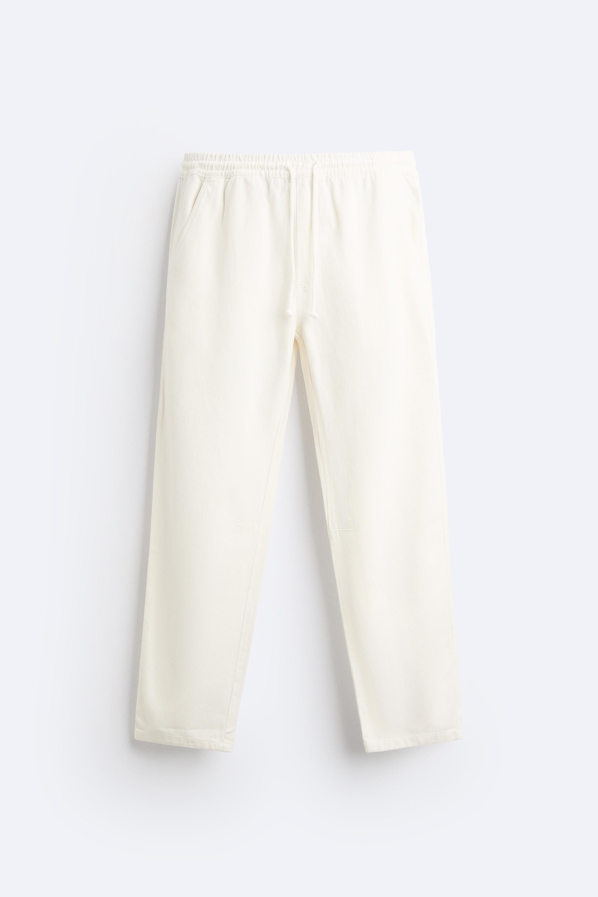 zara jogger waist pants review