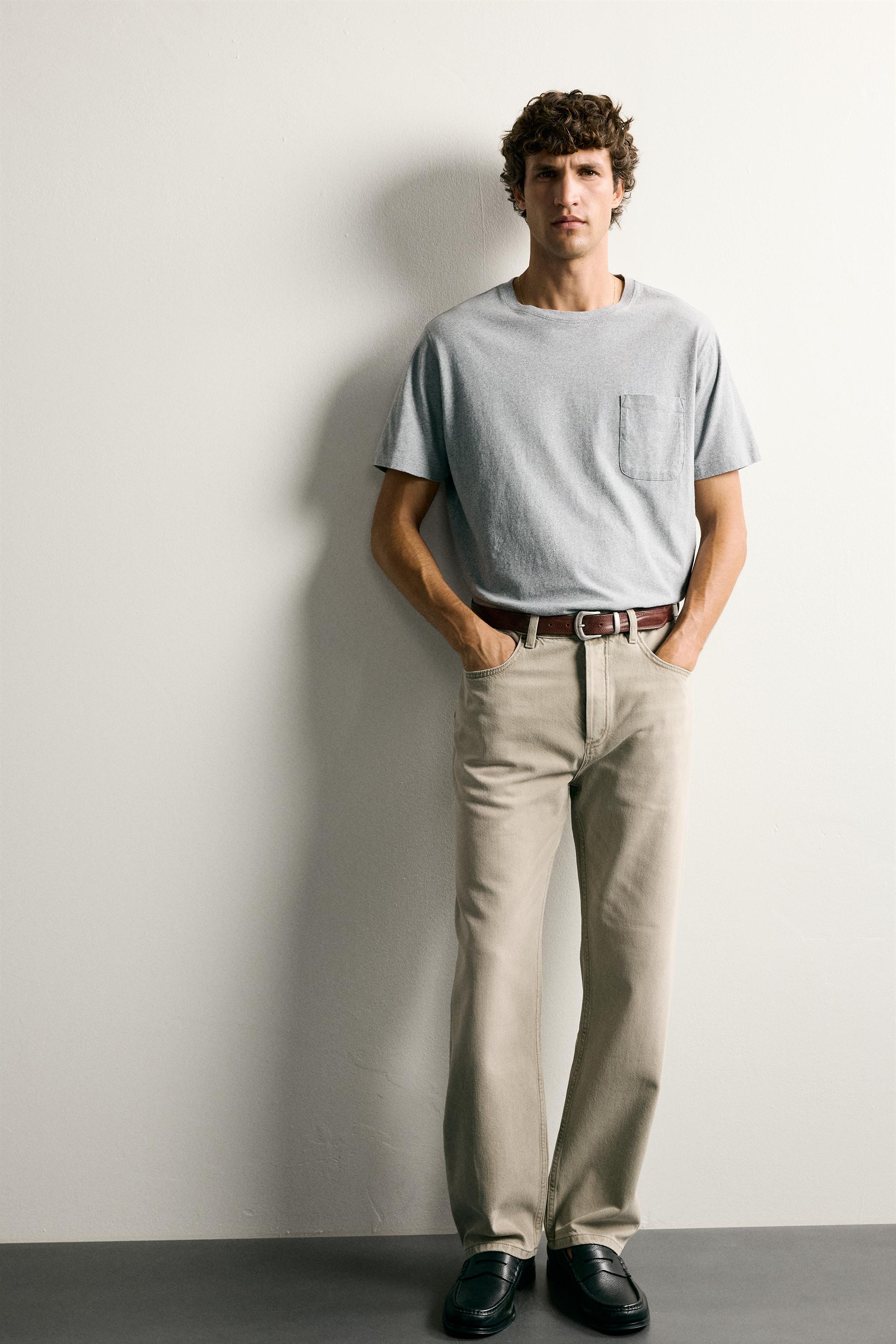 Мужские джинсы Zara STRAIGHT ANKLE FIT JEANS — фото 6