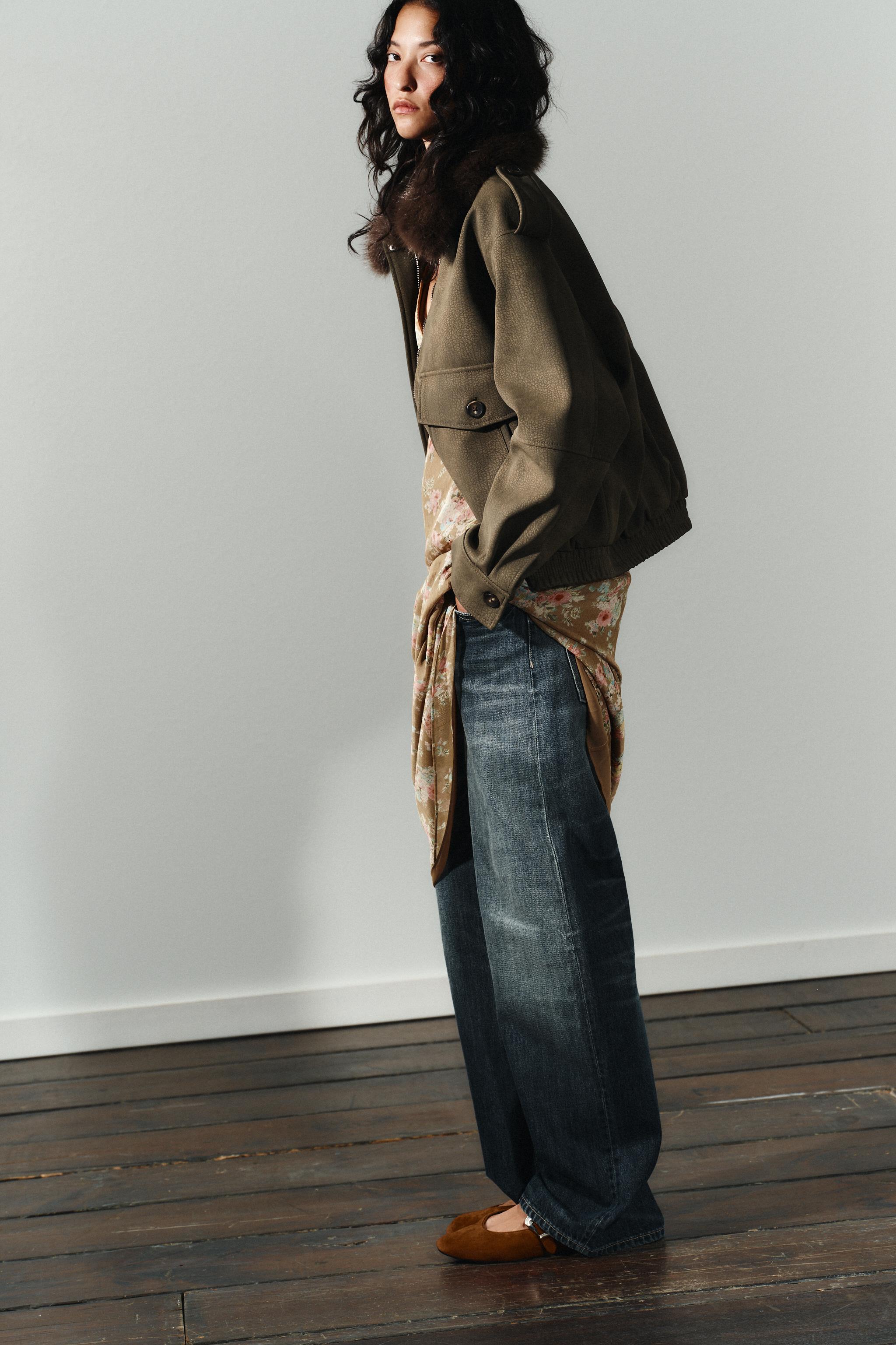 スエードバックルバレエシューズ - レッドブラウン | ZARA Japan / 日本