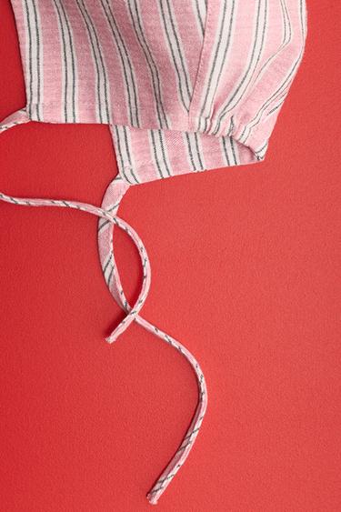 ZARA TIMELESS - CAPOTE À RAYURES - Rose de Zara