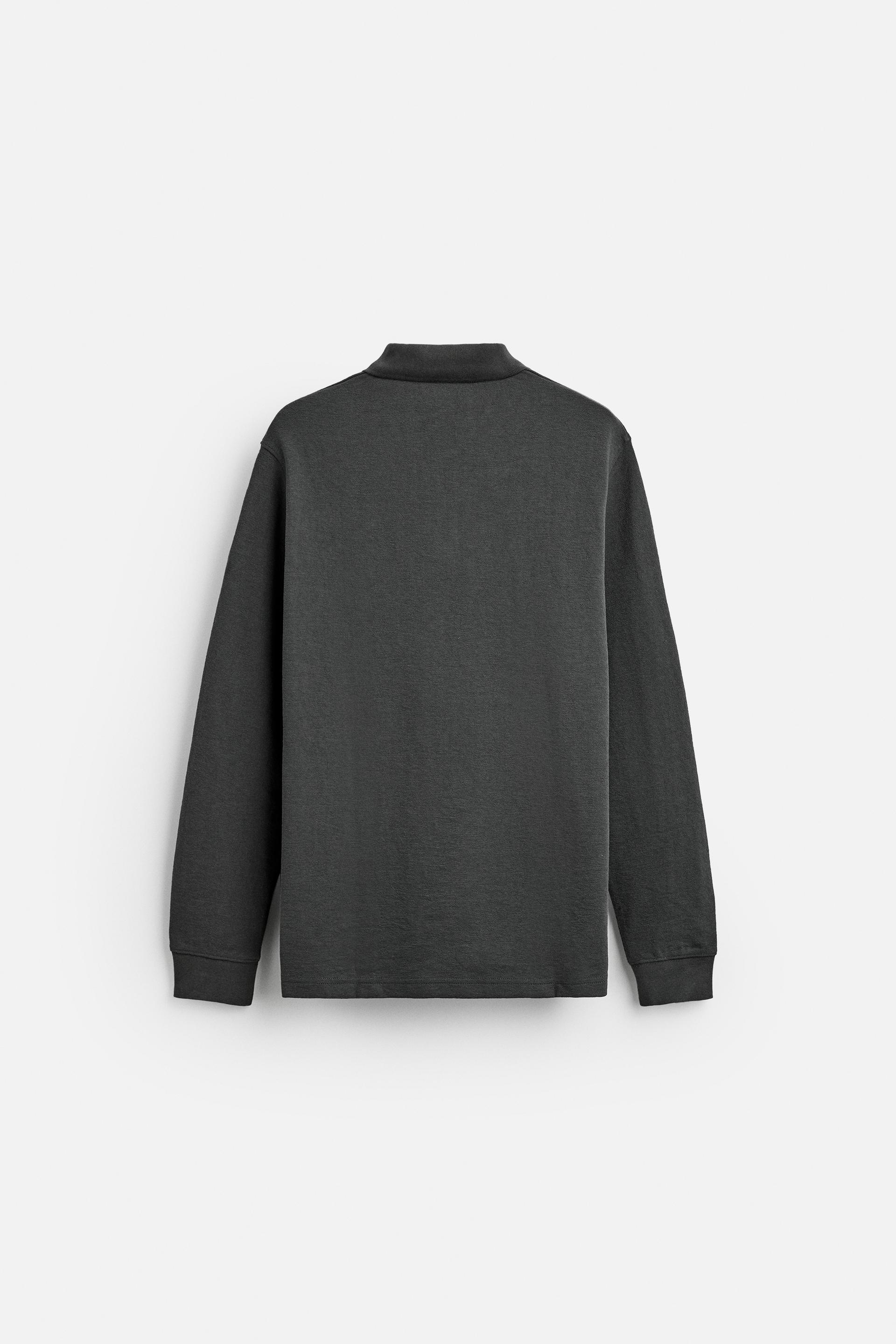 TEXTURED POLO SHIRT Grey ZARA Saudi Arabia