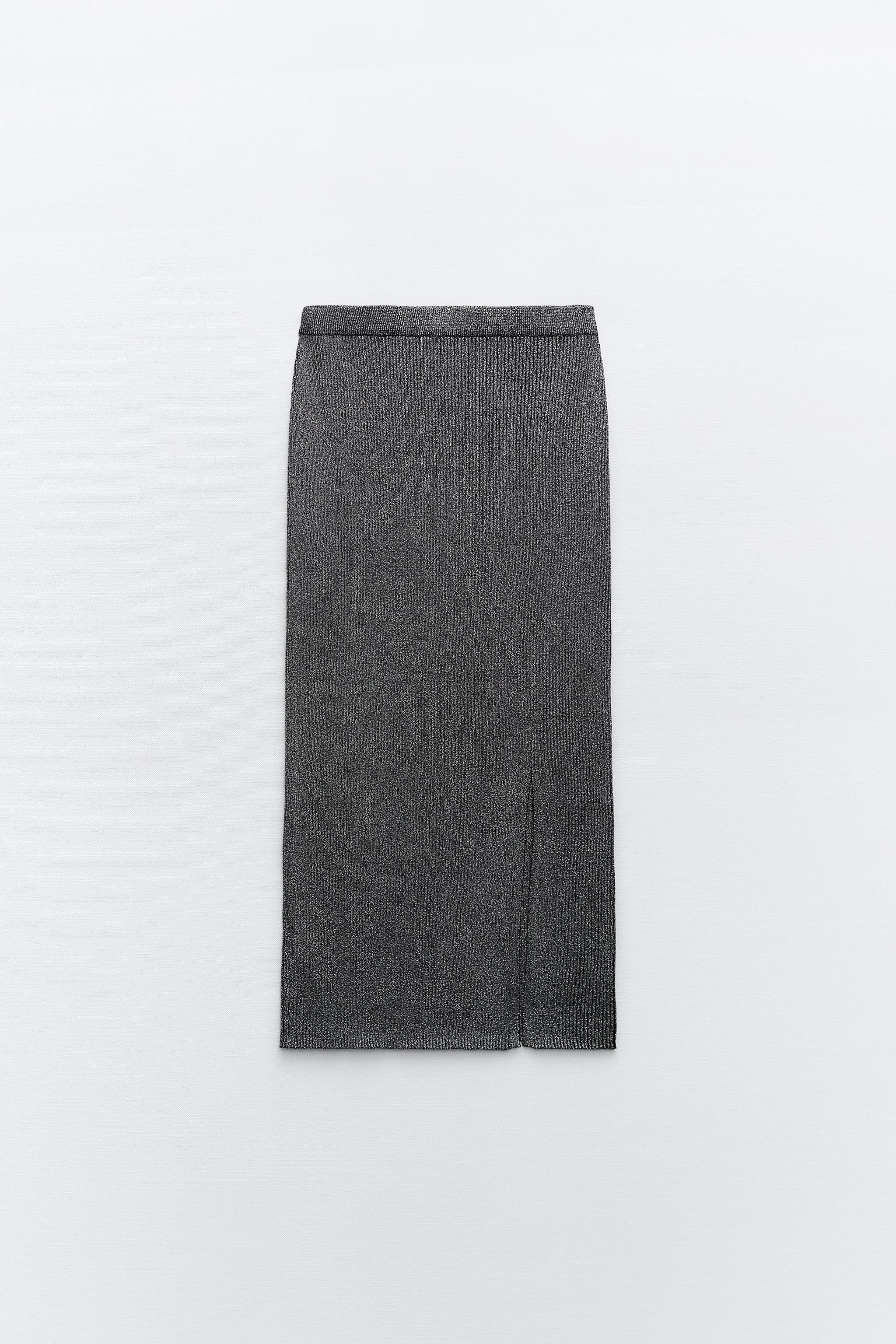 Knit midi skirt clearance zara