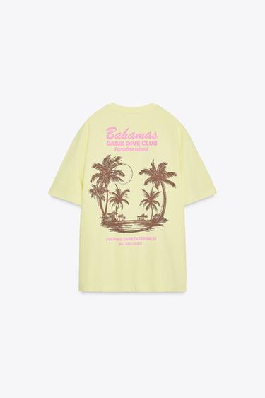 T-SHIRT IMPRIMÉ INSCRIPTION - Jaune de Zara - Image 5