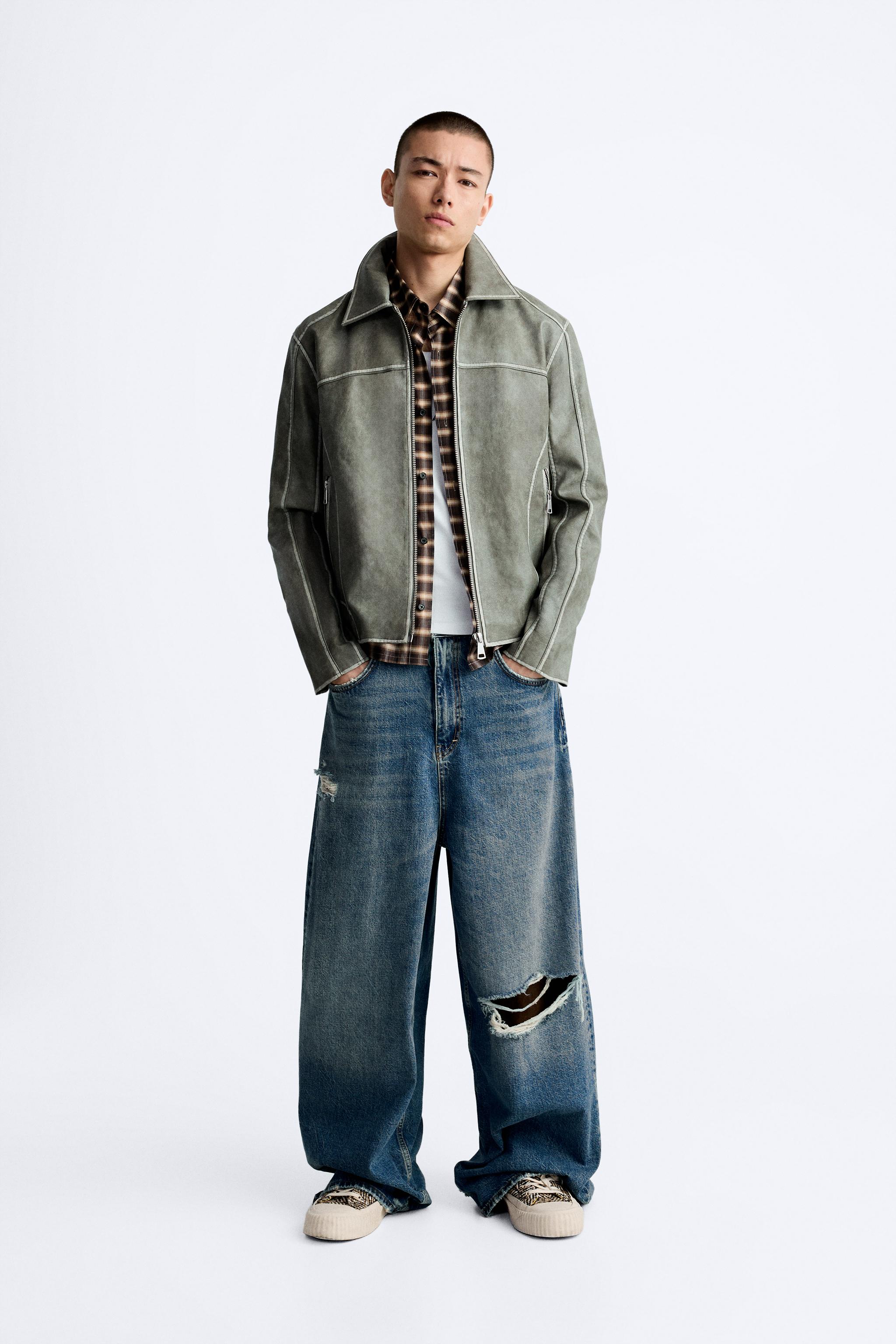 Zara man denim outlet jacket price