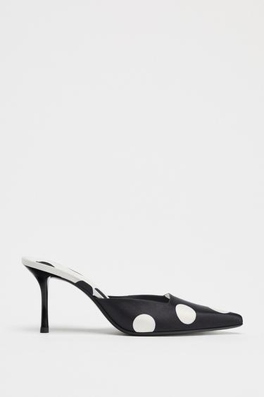 SATIN-EFFECT POLKA DOT SLINGBACKS - Multicoloured by Zara