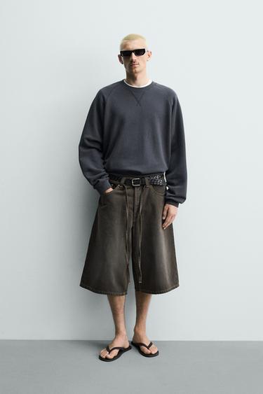 JORTS DENIM  CINTURÓN - Marrón de Zara - Imagen 0