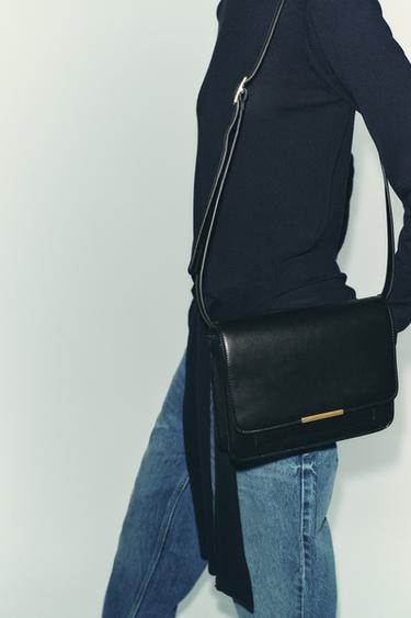 CROSSBODY BAG WITH METAL DETAIL - Black by Zara - Image 0