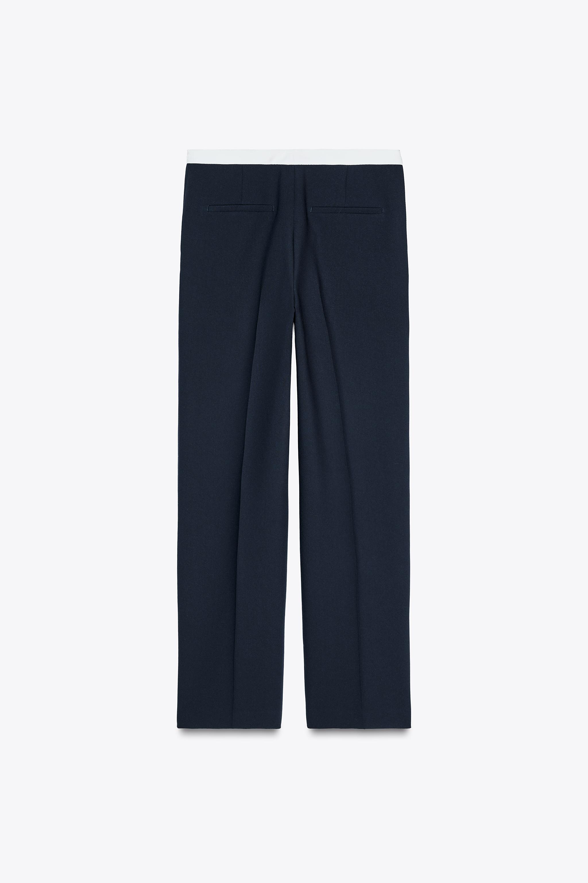 【ZARA】コントラストウエストパンツ | 3329/597/712 コントラストウエストパンツ - エクリュ | ZARA Japan / 日本
