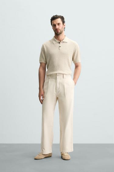 POLO PUNTO CANALÉ - Beige claro de Zara - Imagen 0