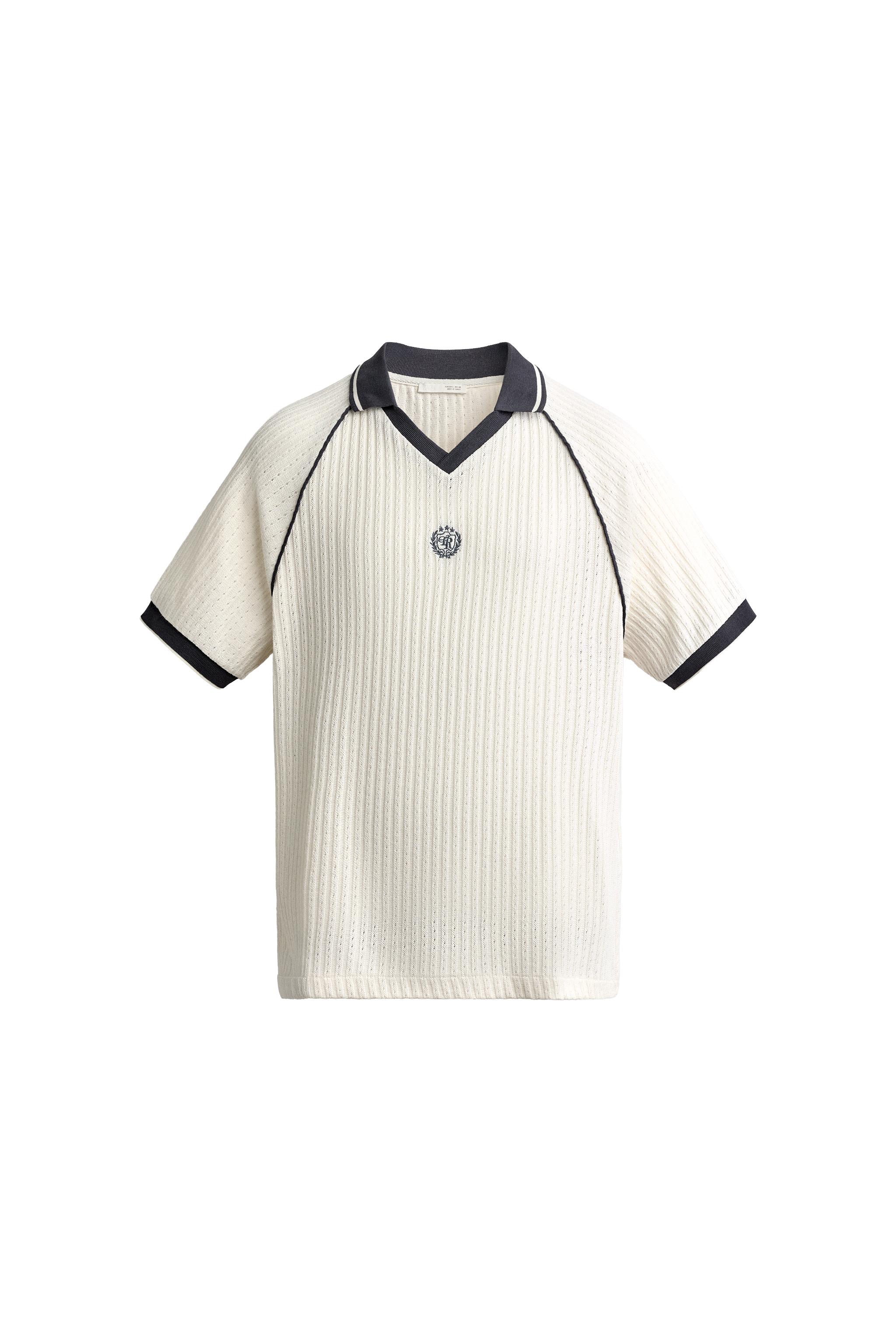 POLO CONTRASTE JACQUARD FÚTBOL RETRO