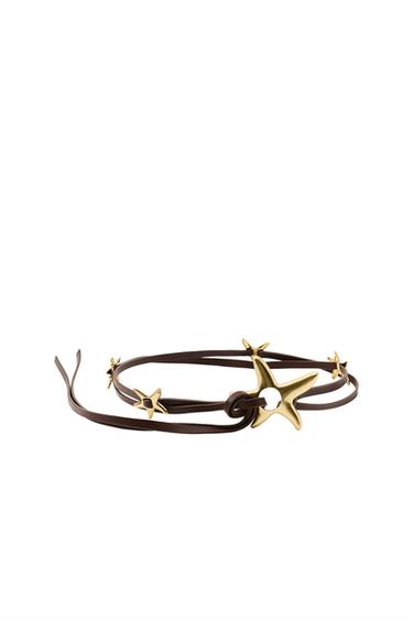 CEINTURE DOUBLE CUIR 100% ÉTOILES - Marron de Zara