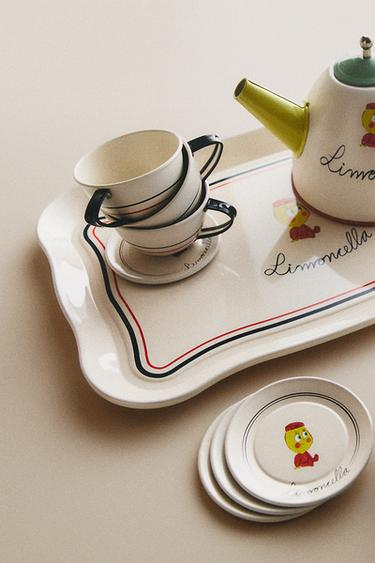 KIDS' LIMONCELLA X THE ANIMALS OBSERVATORY TOY DINNER SET - Cream by Zara - Image 4