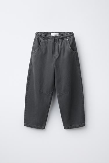 BALLOON PATCH TROUSERS - Blue grey by Zara - Image 0