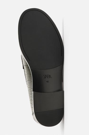 CROCODILE EMBOSSED LOAFER - Green by Zara - Image 3