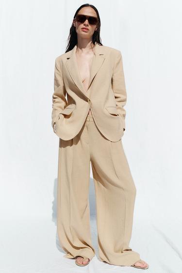 BLAZER بكتان وزر - مِحْمر الخاص بـ Zara - صورة 0