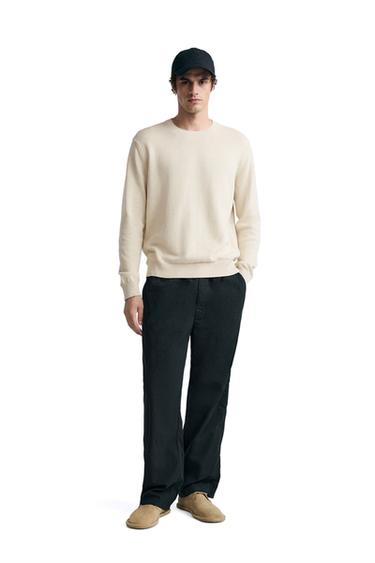 COTTON - LINEN SWEATER - Ecru by Zara - Image 0