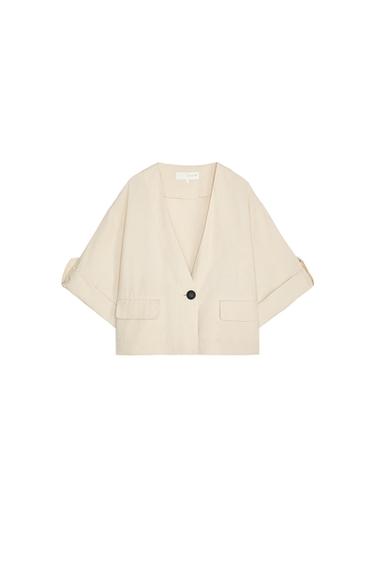 TURN-UP SLEEVE JACKET - Sand by Zara