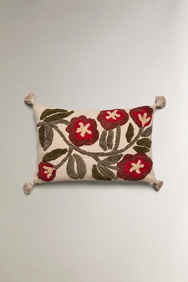 TUFTING CUSHION COVER - Red by Zara - Image 0