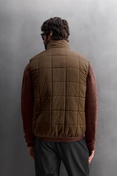 TECHNICAL PUFFER GILET - Brown by Zara - Image 2