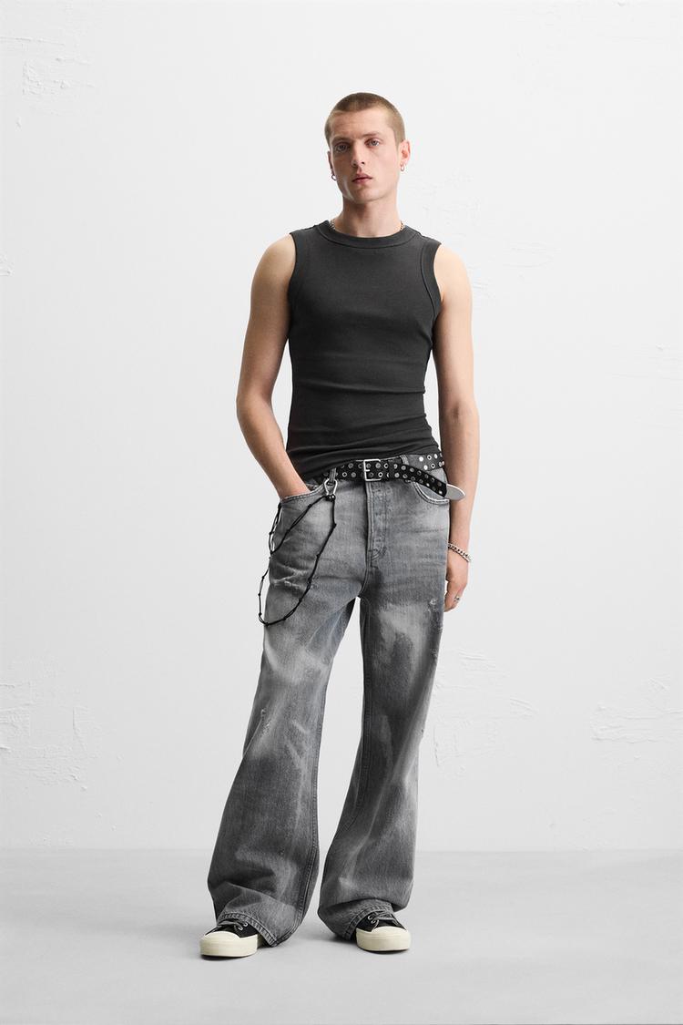 FLARED JEANS Grey ZARA South Africa