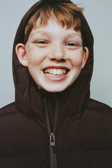 PALLTO ME MBUSHJE ME ETIKETË WATER REPELLENT - Kafe nga Zara