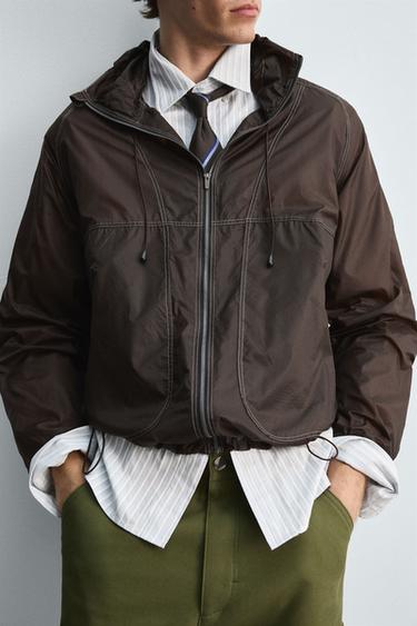 LIMITED EDITION WINDBREAKER JACKET - Brown by Zara - Image 6