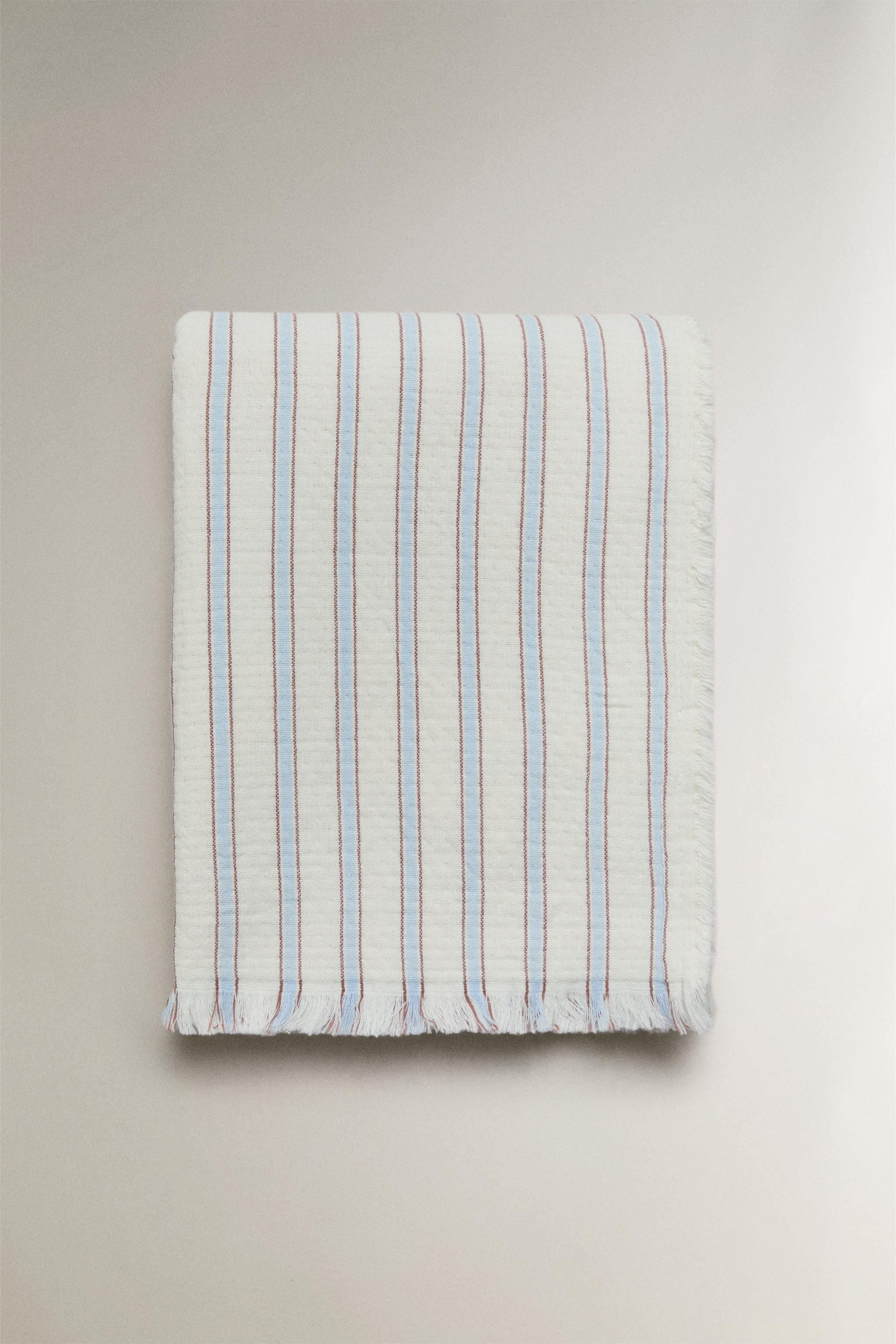 STRIPED CHIFFON BABY BLANKET