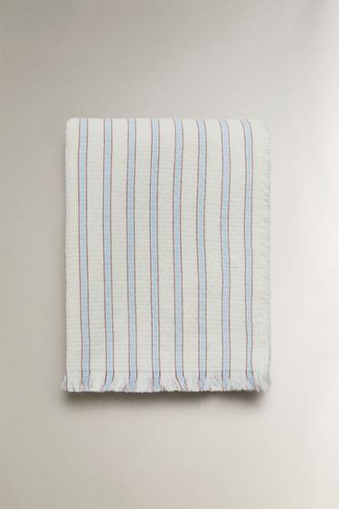 COUVERTURE BÉBÉ GAZE RAYURES - Bleu de Zara - Image 3