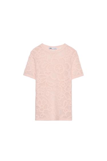 TEXTURED FLORAL KNIT TOP