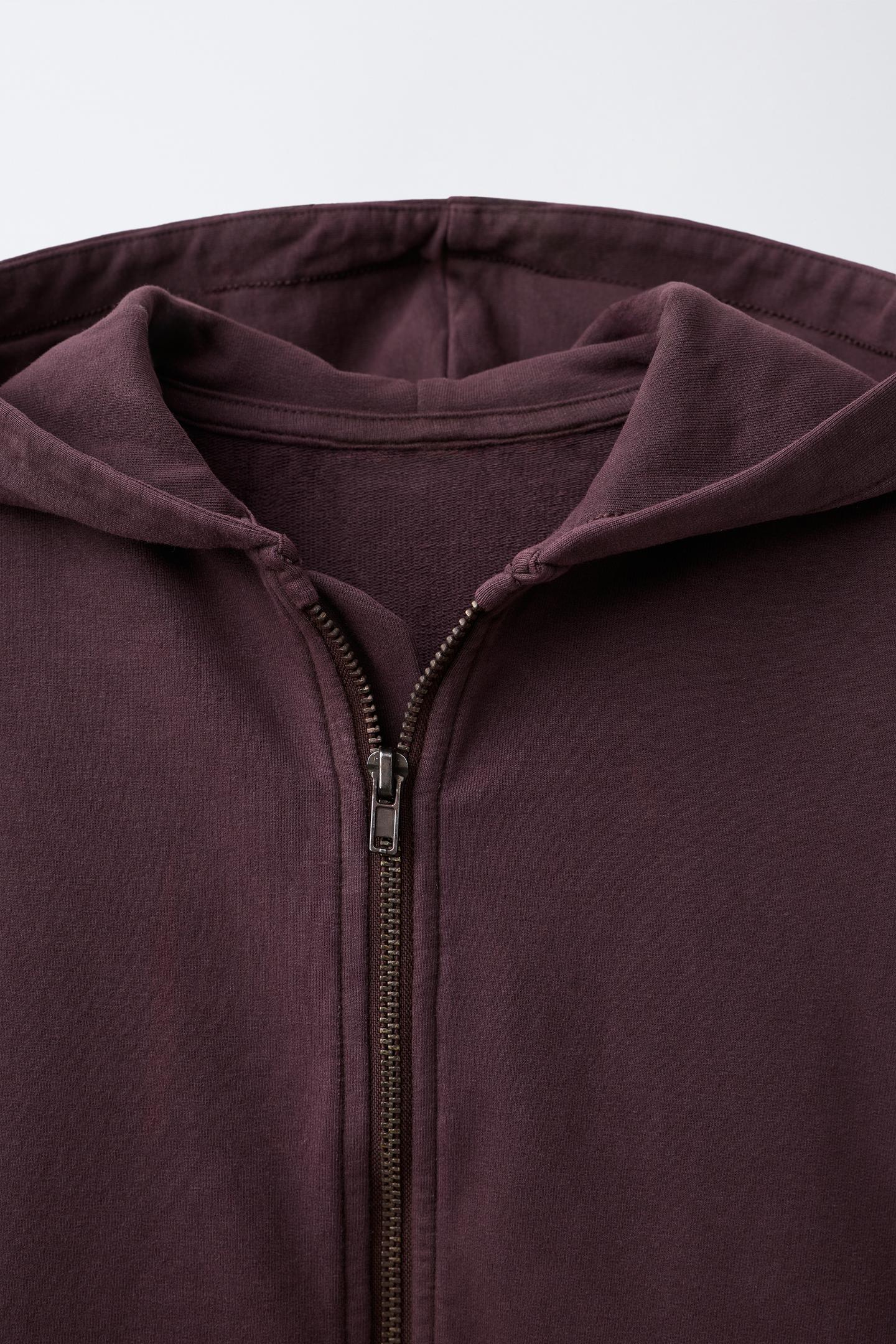 Детское худи Zara Zip-Up, цвет: Гранатовый — фото 4