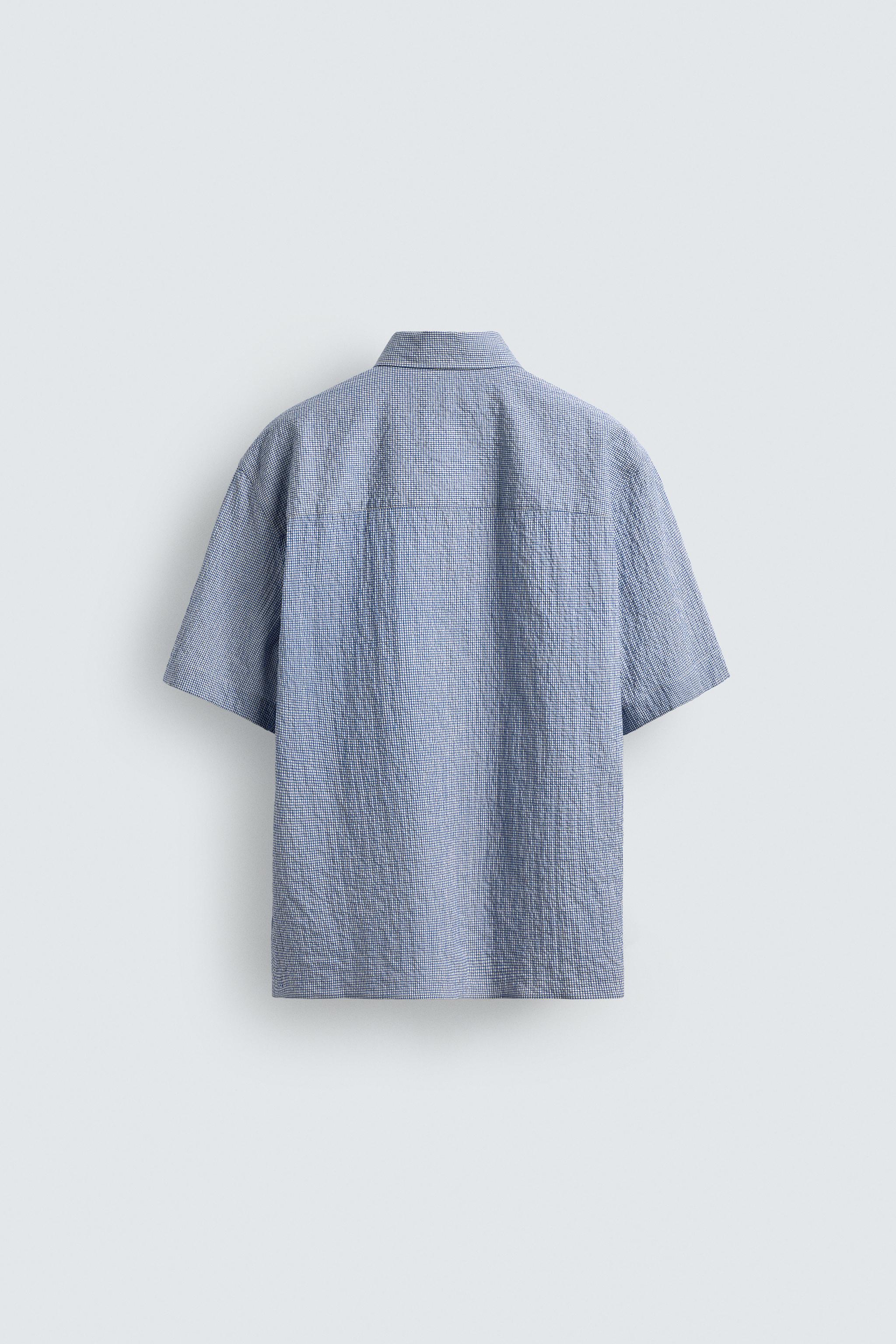 REGULAR FIT TEXTURED PLAID SHIRT
