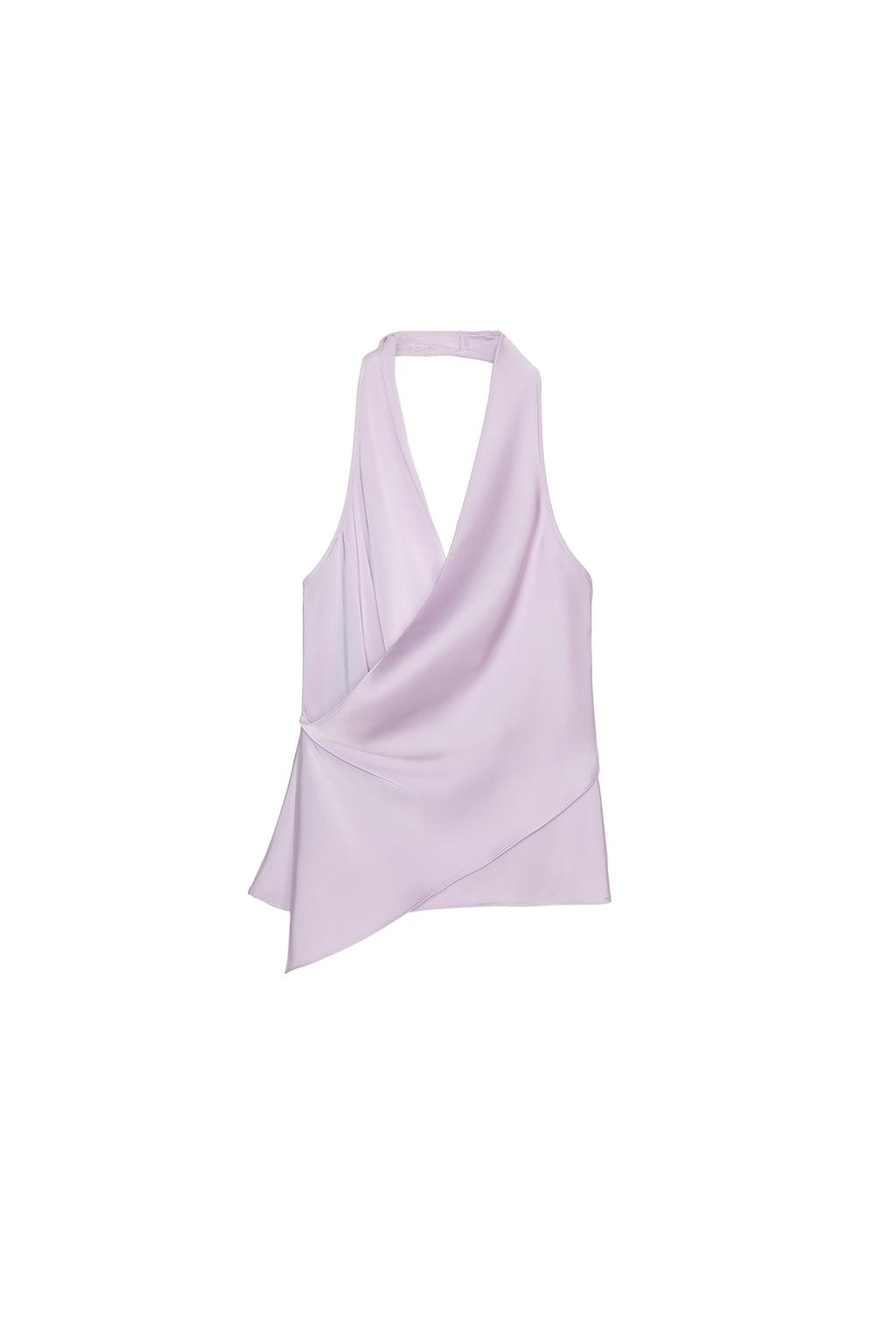 SATIN HALTER TOP - image 3