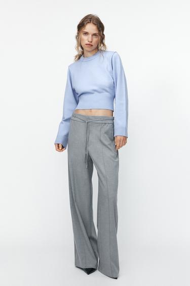 TROUSERS WITH AN ELASTICATED WAISTBAND - Grey by Zara - Image 0