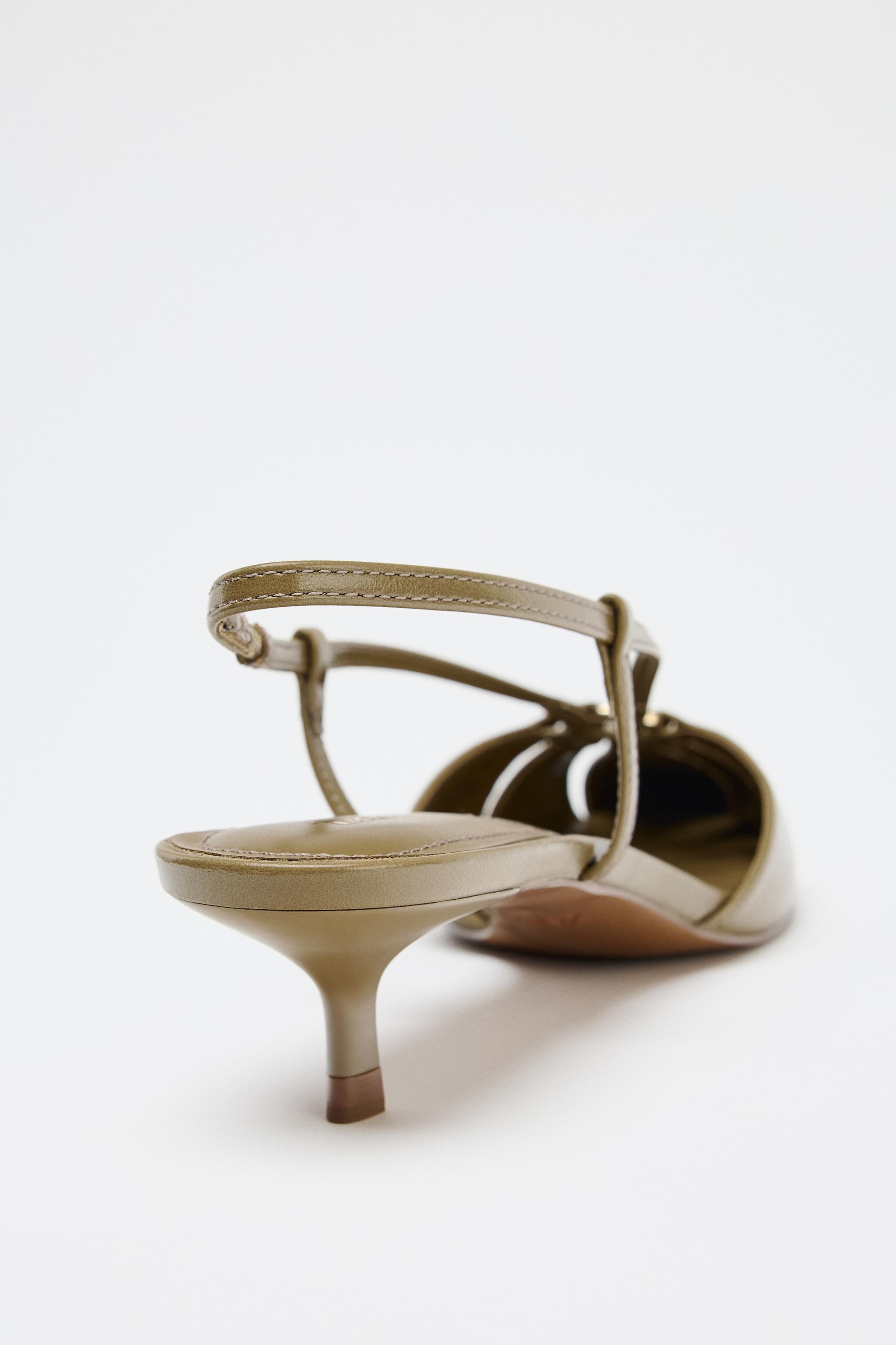 【ZARA】キトンヒール スリングバック シューズ 1221/510/802 ZARA】キトンヒール スリングバック シューズ 1221/510/802