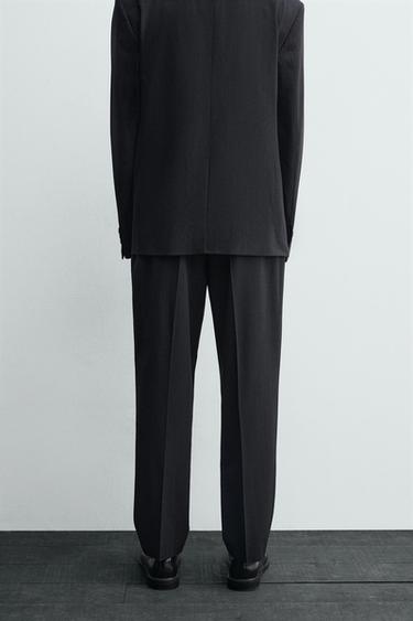 PANTALON DE COSTUME À RAYURES TENNIS - Bleu marine foncé de Zara - Image 2