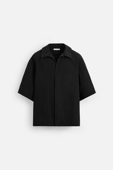 CAMISA FLUIDA RELAXED FIT - Negro de Zara