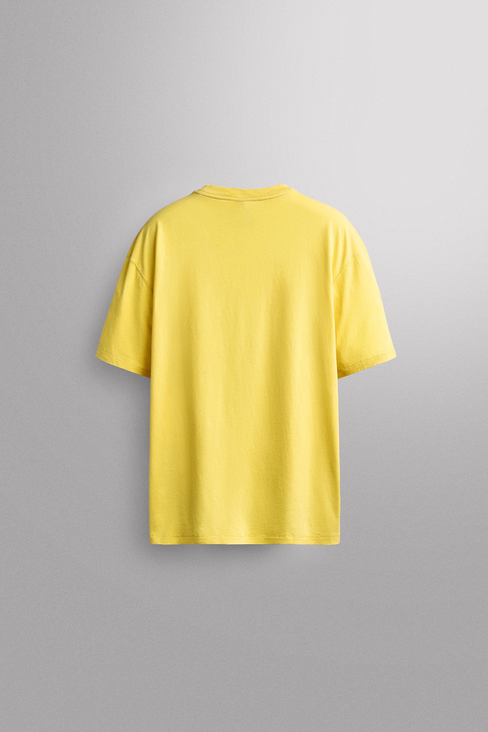 Zara RELAXED FIT YAZI BASKILI T-SHIRT görsel 8