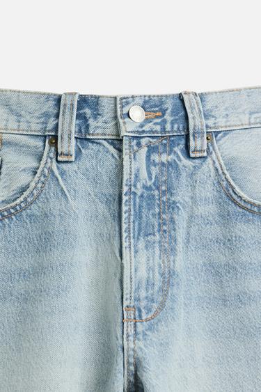 BAGGY FIT DENIM BERMUDA SHORTS - Light blue by Zara - Image 8