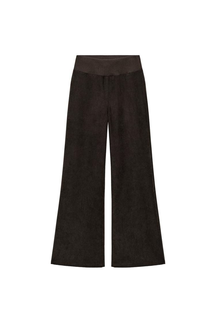 WIDE-LEG TROUSERS WITH RIBBED WAISTBAND