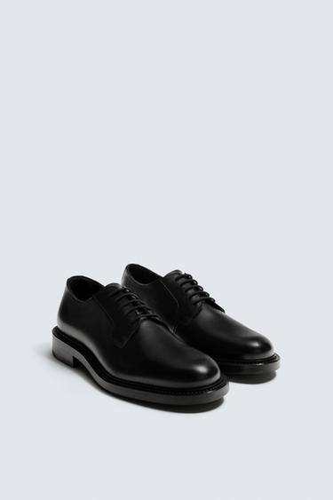 LEATHER DRESS SHOES - Black by Zara