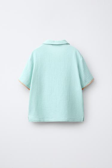6-14 ANS/ PYJAMA TEXTURÉ À POCHE - Vert d'eau de Zara - Image 2