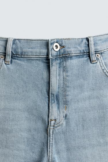 SKINNY CROPPED FIT JEANS - Light blue by Zara - Image 8